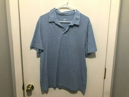 H&amp;M Men’s Short Sleeve Polo Shirt Blue Size XL Slim Fit - £5.43 GBP