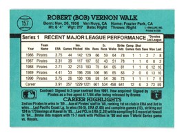 1991 Donruss #157 Bob Walk Pittsburgh Pirates - £1.49 GBP