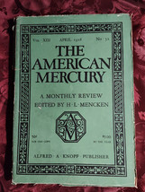 American Mercury April 1928 Homer Turner C. G. John ++ - £10.35 GBP