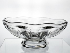 Flint Glass Broad Flute Low Compote, Antique 1860s New England 8 Panel 8... - £15.72 GBP