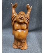 VTG Rare BUDDHA Chinese Resin 7.75&quot; Happy Laughing Hands Up Figurine Sou... - £22.52 GBP