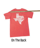 NWT Southern Belle Women&#39;s Texas Words Bright Salmon T-Shirt Small - $14.84
