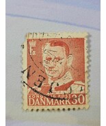 Denmark Stamp King Frederik 30ore Used Circular Cancel 363 - $19.38 MXN