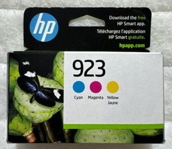 HP 923 Cyan Magenta Yellow Ink Set 6C3Y4LN Exp 12/2025 Genuine Sealed Re... - $79.98