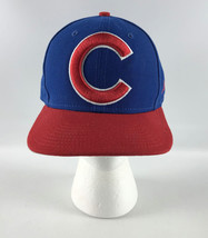 Chicago Cubs New Era 9Fifty Snapback Baseball Hat Blue w/Big Jumbo &#39;C&#39; Logo - £23.48 GBP