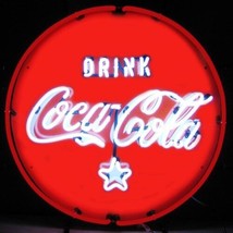 Vintage Look Drink &#39;Coca Cola&#39; Soda Wall Decor Neon Light Neon Sign 24&quot;x24&quot; - £349.07 GBP