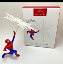 2023 Hallmark Marvel Spider-Man Spidey Spins a Snowflake Christmas Tree Ornament - £10.19 GBP