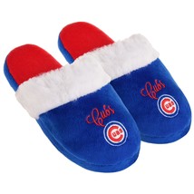 Chicago Cubs Womens Colorblock Fur Slide Slippers MLB - £17.18 GBP