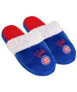 Chicago Cubs Womens Colorblock Fur Slide Slippers MLB - £17.49 GBP