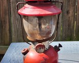 Vintage Coleman Lantern Model 200a Red Sunshine Dated 11/62 Pyrex Glass - $79.19