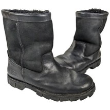 UGG Australia Mens 14 Black Leather Beacon 5485 Sheepskin Lined Work Boots - £59.43 GBP
