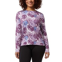 32 Degrees Women&#39;s Size XXL UPF 50+ Long Sleeve Purple Palm Tree Sun Shi... - £11.32 GBP