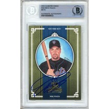 Mike Piazza Auto 2005 Diamond Kings New York Mets Signed Card Beckett BAS Slab - £235.41 GBP