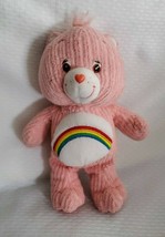 Carebear Stuffed Plush Cheer Bear Pink Rainbow 2004 TCFC 10&quot; Pink Cordur... - $19.79