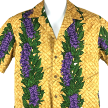 L &amp; L Hawaiian Barbecue Plumeria M Uniform Aloha Shirt size Medium Mens USA BBQ - £30.80 GBP