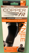 Copper Fit Freedom Knee Sleeve Unisex Medium Copper Infused Compression Contour - £10.05 GBP