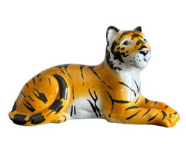 Vintage Hand Painted Italian Ceramic Tiger Statue Made for Rosenthal Netter - £235.76 GBP