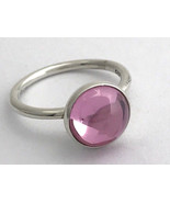Authentic PANDORA Poetic Droplet Pink CZ Ring 190982PCZ-50 Sz 5 New - £29.81 GBP