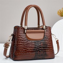  Snake Pattern Textured Handbag Shoulder Bag - £37.56 GBP