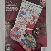 Kissin Claus X Stitch Kit Bucilla XMAS Stocking 83435 PATTERN INSTRUCTIO... - $13.95