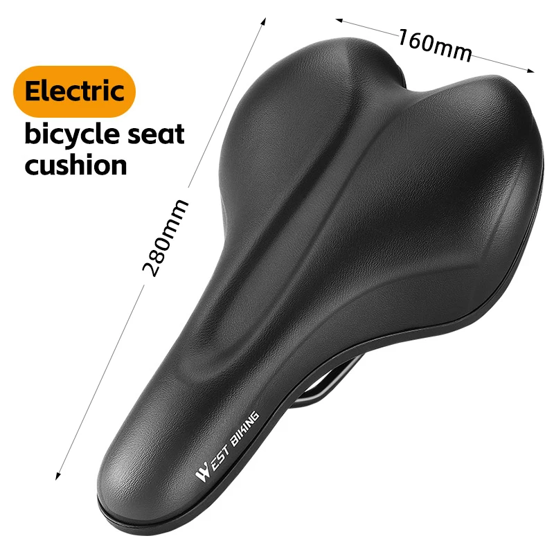 WEST BI Bike Saddle MTB Mountain Road Bike Seat PU Leather Soft Seat Ergonomic C - £99.31 GBP