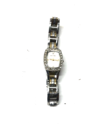FOSSIL Women&#39;s Silver &amp; Gold with Crystal Frame Untested - $376.33 MXN