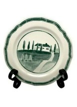 WILLIAMS-SONOMA  Marketplace Accent Salad Plate Green Farm Scene Portuga... - £7.90 GBP