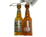 Midwest CBK Amber and Stout Beer Bottle Christmas Ornaments With Tags Ma... - $7.47