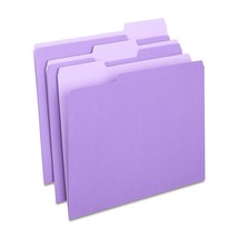 Staples Colored Top-Tab File Folders 3 Tab Purple Letter Size 24/Pack TR13845 - £14.38 GBP