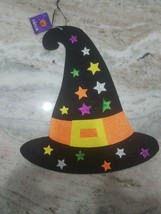 Witch&#39;s Hat Felt Sign With Stars Halloween-Brand New-SHIPS N 24 HOURS - £12.70 GBP
