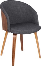 With A Walnut Wood Finish And Charcoal Fabric, Armen Living Alpine Dining Chair. - £107.70 GBP
