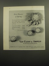 1960 Van Cleef &amp; Arpels Jewelry Ad - First flowers of spring - £11.98 GBP