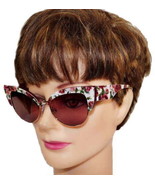 $410 Dolce&amp;Gabbana Floral Sunglasses Cat Eye Pink Roses Purple Lens Peon... - £245.22 GBP