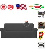 Versatile 1-Piece Couch Protector - Stretchy Dark Gray Cover for Kids an... - $793.73 MXN
