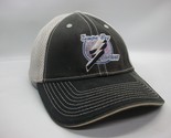 Tampa Bay Lightning Hat S/M Stretch Fit Faded Black White NHL Hockey Tru... - $19.99