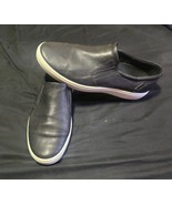 Ecco Leather Slip-On Shoes Black Comfortable Casual Footwear - $29.70