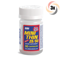 3x Bottles Mini Thin 25/50 Herbal Dietary Supplement ( 30 Capsules Per B... - $20.44