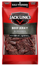 Beef Jerky, Peppered, Half Pounder Large Jerky Bag - Flavorful Meat Snack - $20.33
