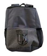 UPS Cooler Backpack Lunch Bag With Drawstring Gray Black Insulated  - $20.30 CAD