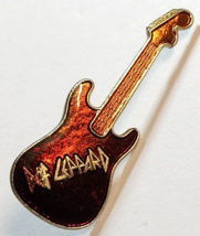 Def Leppard Guitar Enamel Rock Music Souvenir Lapel Vintage Pin c1980s - £11.74 GBP