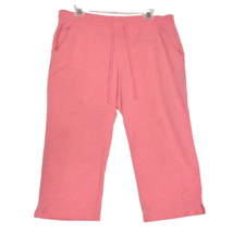 Eddie Bauer Capri Lounge Pants Women&#39;s Size Large Pockets Pink - £16.87 GBP