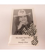 Miss Rodeo Texas Teen 1992 Brandy Elliott Autographed Picture - $7.99