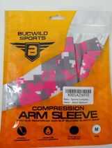 Bucwild Sports compression arm sleeve pink gray digital camo adult medium M - $12.34