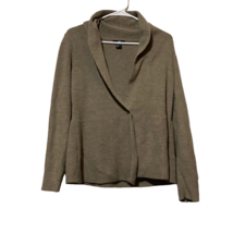 H&amp;m Womens Cardigan Sweater Brown Long Sleeve Shawl Collar Ribbed Knit B... - £15.60 GBP