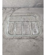 Vintage Indiana Glass Divided 5 Section Serving Relish Tray Platter Dish... - £12.63 GBP