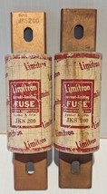 LOT OF 2 Limitron Quick-acting, Current Limiting Fuse JKS-200 200A AMP J... - $615.64 MXN