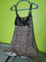 Cheetah Animal Print Slip Dress Lingerie Secret Treasures XL 16-18 - £19.07 GBP