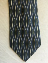 New, Never Worn Evan-Picone Blue Geometric Silk Tie - £5.29 GBP
