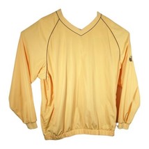 FootJoy Golf Pullover Jacket Windbreaker Mens 2XL Yellow  V-Neck Rain Pi... - $40.00