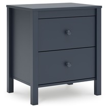 Simmenfort - Navy Blue - Two Drawer Night Stand - $83.00